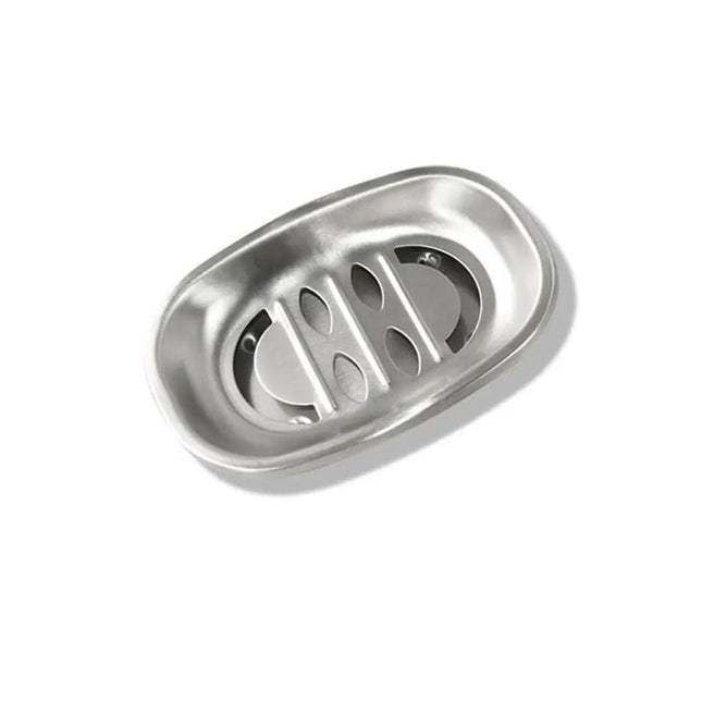 Seifenschale aus Edelstahl mit Abtropflöchern