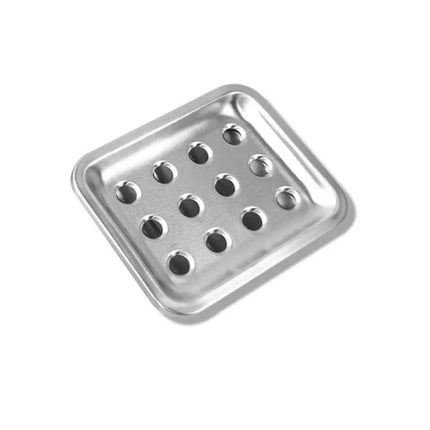 Seifenschale aus Edelstahl mit Abtropflöchern