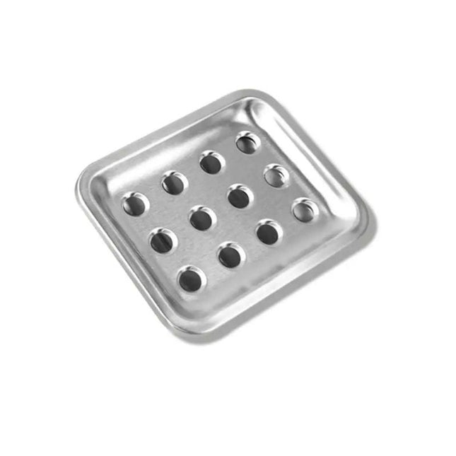 Seifenschale aus Edelstahl mit Abtropflöchern