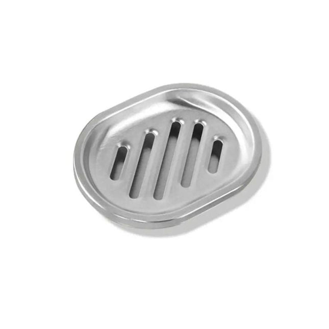 Seifenschale aus Edelstahl mit Abtropflöchern