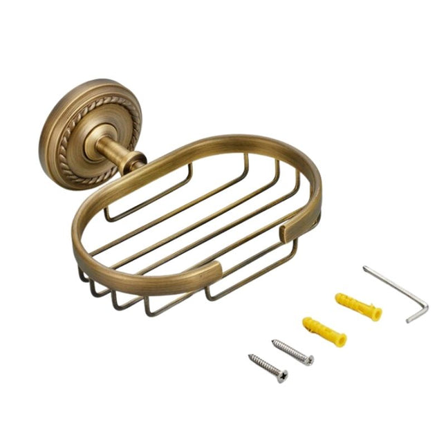 Seifenkorb aus Messing zur Wandmontage