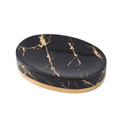 Ovale Seifenschale in Marmor-Optik