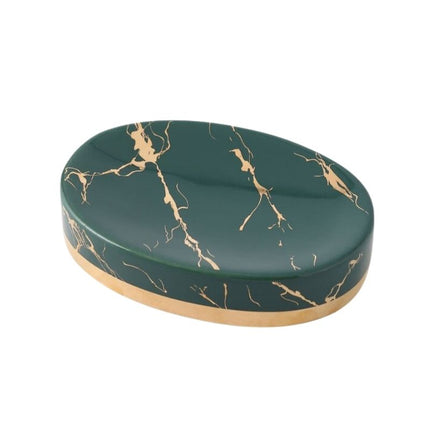 Ovale Seifenschale in Marmor-Optik