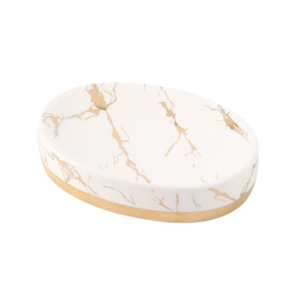 Ovale Seifenschale in Marmor-Optik