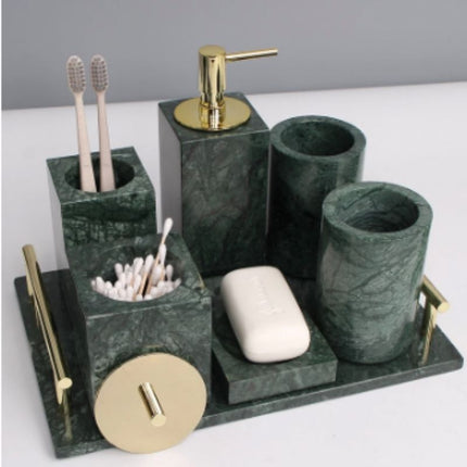 Seifenablage aus grünem Naturmarmor Bad