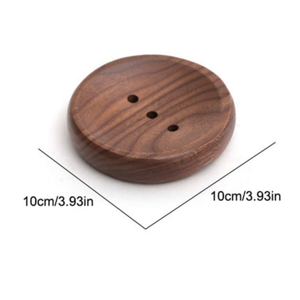 Runde Seifenablage aus massivem Holz