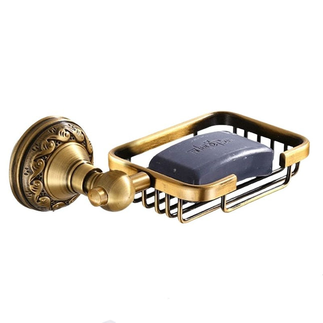 Vintage Wand-Seifenkorb aus Messing