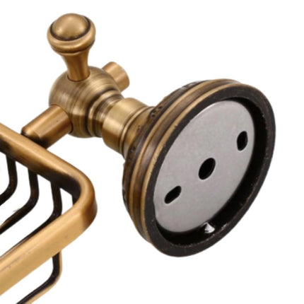 Vintage Wand-Seifenkorb aus Messing