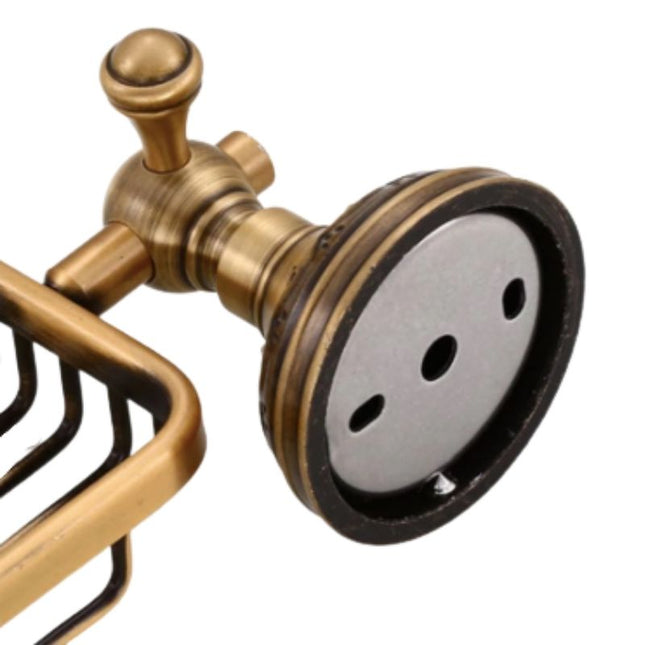 Vintage Wand-Seifenkorb aus Messing