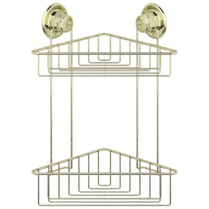 Eckduschregal mit 2 Etagen ohne Bohren