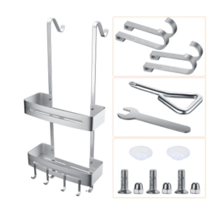 Duschregal Edelstahl zum Hängen schwarz