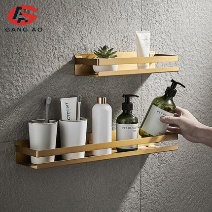 Goldenes Design Duschregal zur Wandmontage